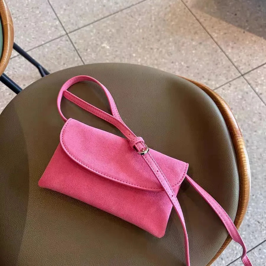 Retro suede lightweight change storage mini messenger bag creative shopping ladies casual oneshoulder messenger bag 260916