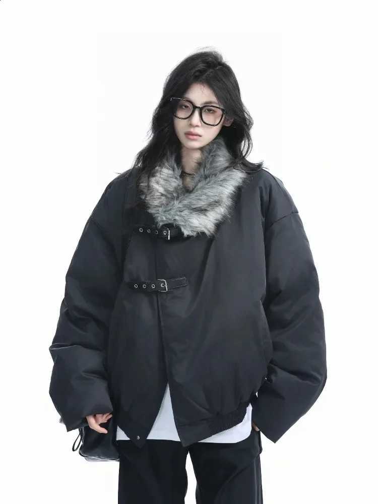 Jacket Wool Cotton Collar Thickened Men Women 2025 Y2k American Retro Autumn And Winter New Fashion Korean Loose Causal Coats W260915
