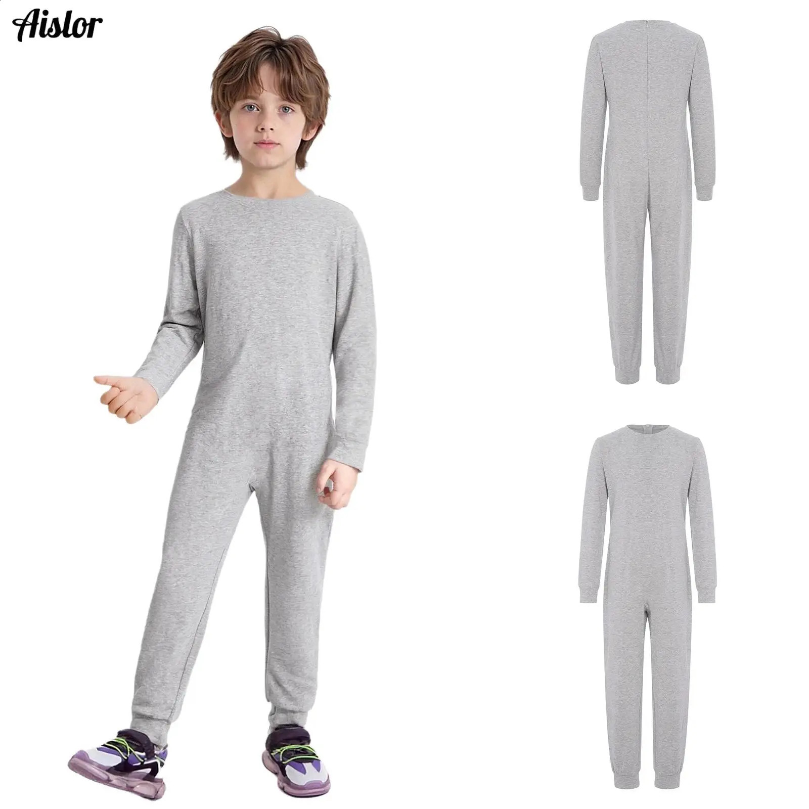 Kids Special Needs Adaptive Clothing Cotton Rompers Round Neck Long Sleeve Zipper One Piece Jumpsuit Ideal for Wearing All Day 260916