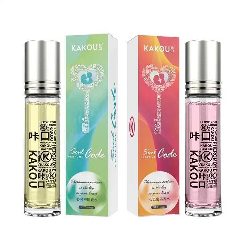 3pcs 10ml Gold Powder Intimate Partner Erotic Pheromone Perfume Roller Ball Fragrance KAKOU Soul Code Body Spray for Men Women X260916