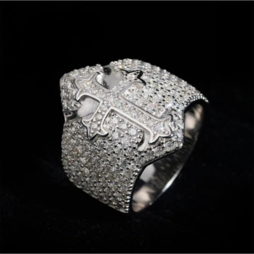 LYEE CYEE Maximalist Hip Hop Wedding Band 925 Silver with Dense Intricate Pattern Ultimate Sparkle for Men Women 260915