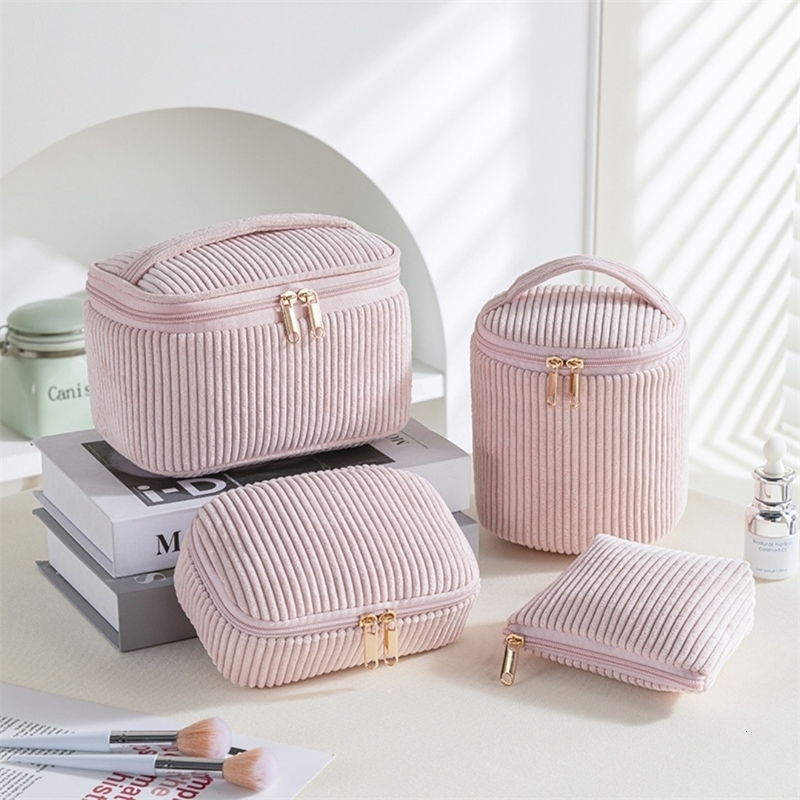 4Pcs Comestic Bag Make Up Storage Organizer Puffy Makeup Bag Comestic Pouch for Travel Portable Velet Large Toiletry Bag Organiz 260916