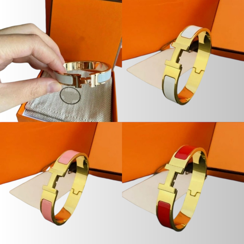 Chic Bracelet Designer For Women Fashion Bangle Classic Letter Mens Bracelets 18k Plated Gold Rose Gold Silver Ewlery Designers For Women 12mm Wide