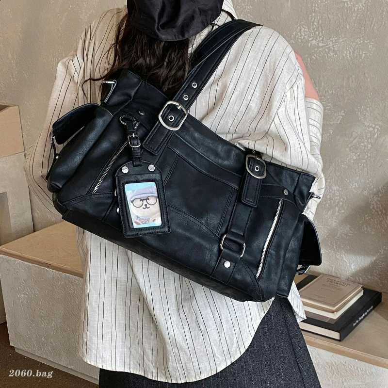 Fashionable Large-capacity Motorcycle Bag Women's Lightweight Design Suitable for Various Occasions Single-shoulder Tote Bag. H2609161