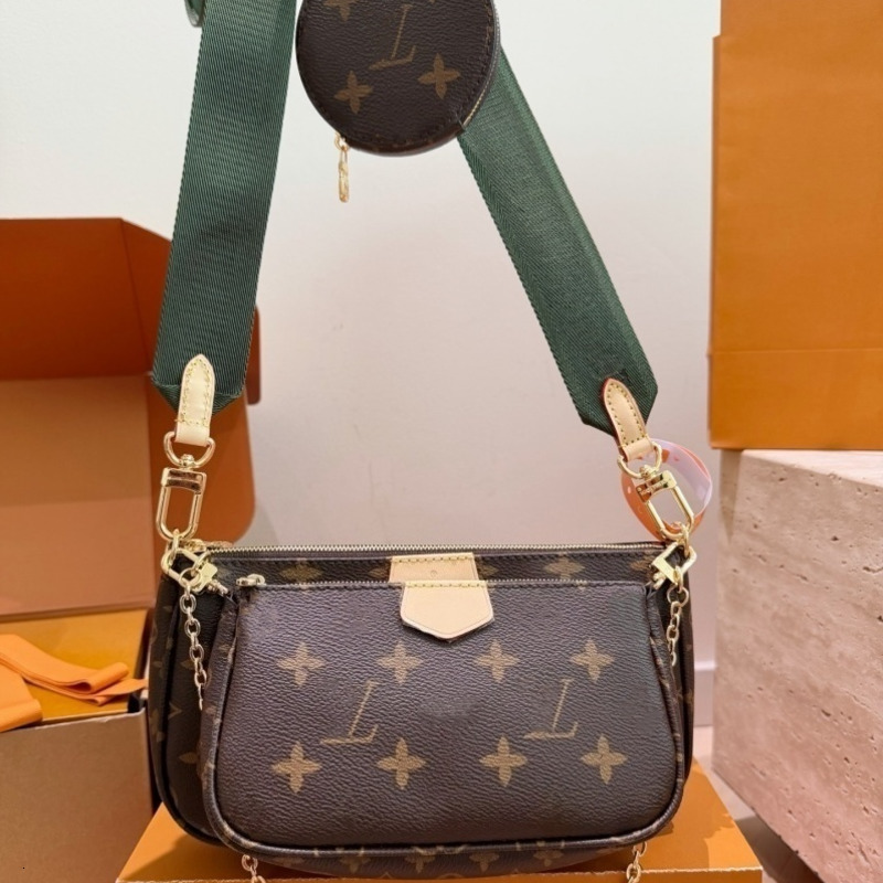 Designer bag Classic floral multi pocket handbag MULTI POCHETTE Three in one handbag Suitable for both men and women Crossbody bag High quality leat