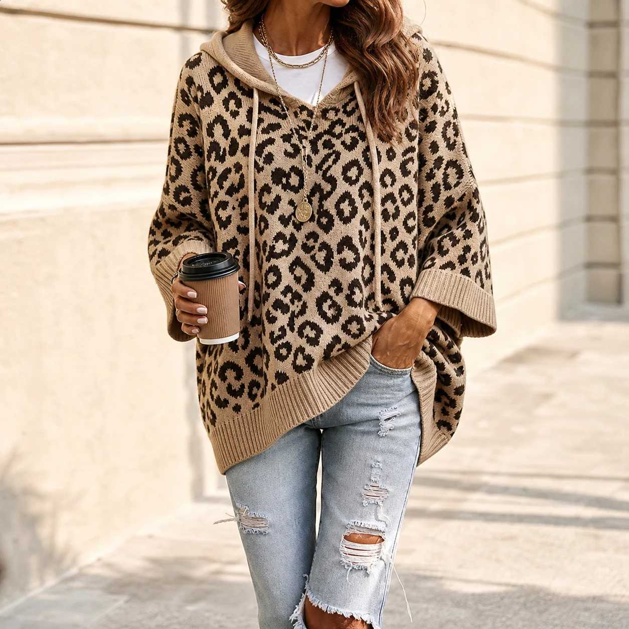 Women's Winter Clothing Sale Hoodie Round Neck Long Sleeve Loose Fit Medium Weight Knit Color Block Pocket No Button Casual X260916