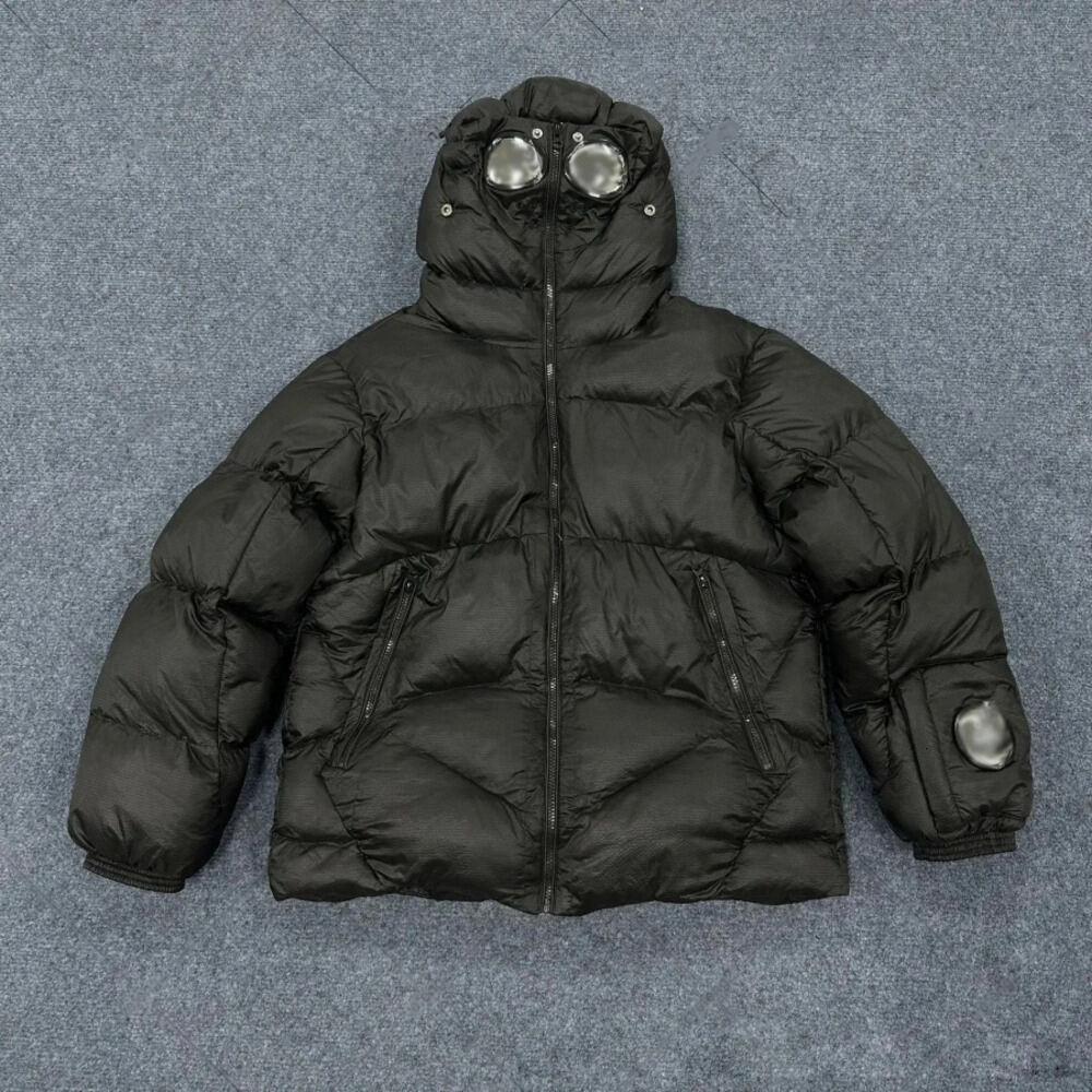 Company Puffer Jacket Mens Designer Jackets Down Coats With Goggle Lens Label Thickening Winter Keep Warm Outdoor High Quality Waterproof Down Fille
