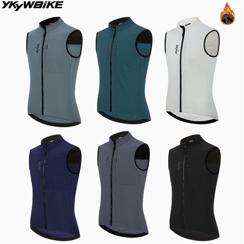 YKYWBIKE Men's Cycling Vest Winter Autumn Waterproof Windproof Bicycle Thermal Windbreaker Road Bike Gilet MTB Cycling Clothing 260916
