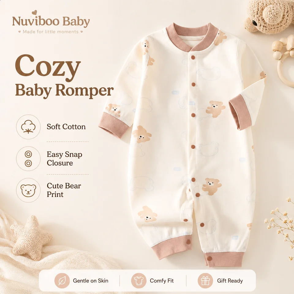 Autumn Baby Clothes bron Spring 100 Cotton Underwear born Onesie Romper Long Sleeve Loungewear Outfit Bodysuit One Piece 260916