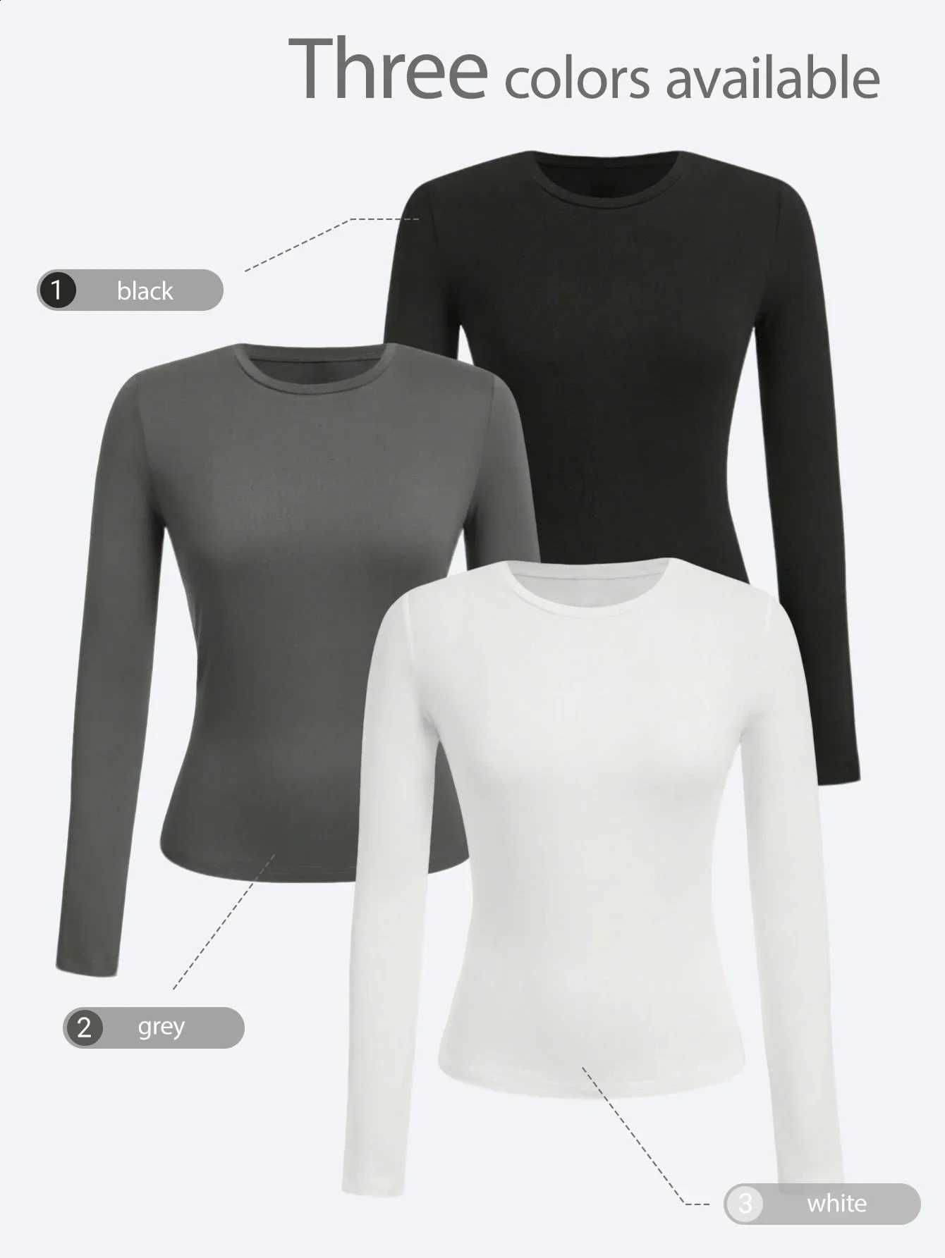 Women's thermal blouse elastic thermal blouse slim underwear T-shirt home office wear comfortable fit H260916