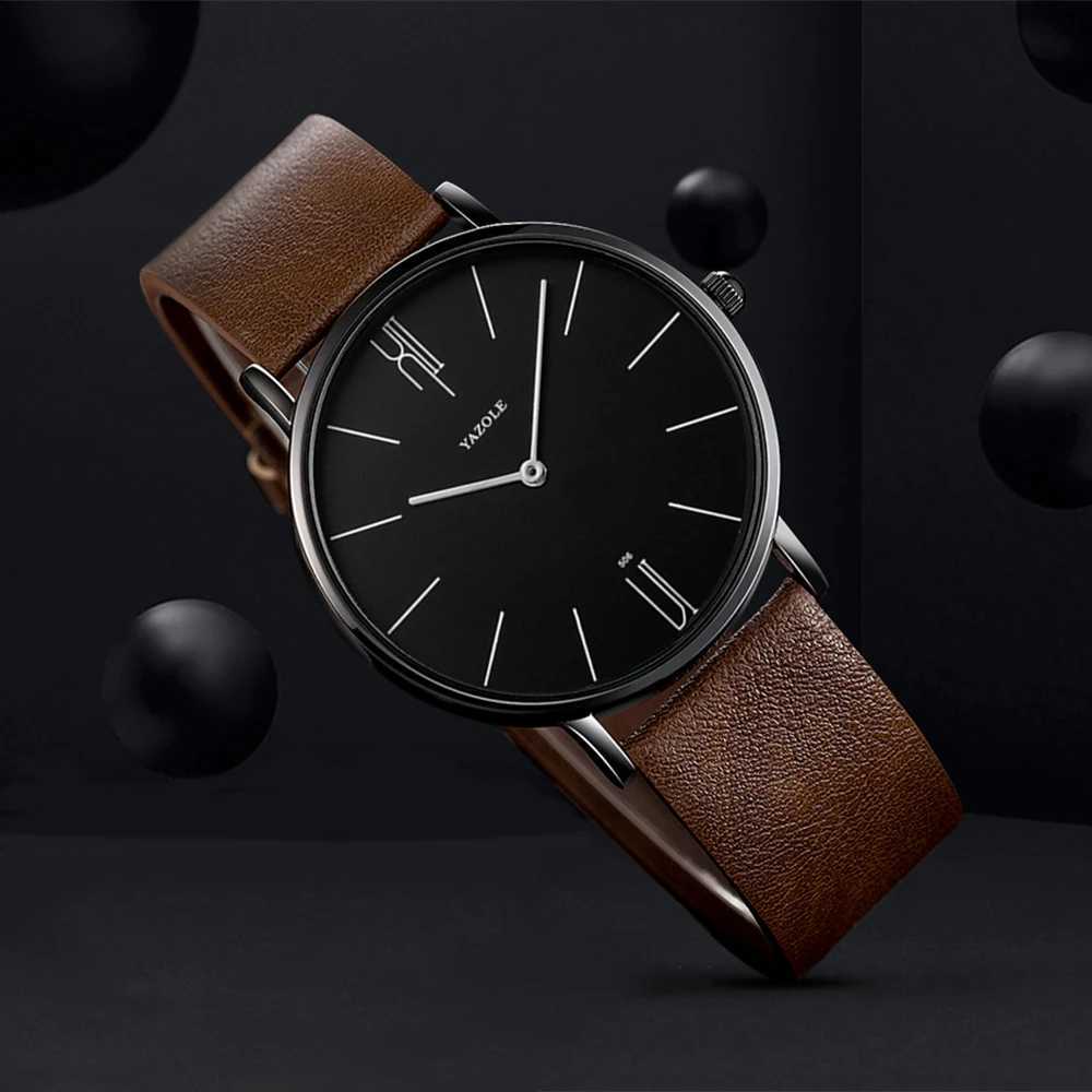 Luxury Top Brand Men's Quartz Wrist Watches Men Business Leather Quartz Clock Women Men's Watches Man's Wristwatch Gifts for MenT2609