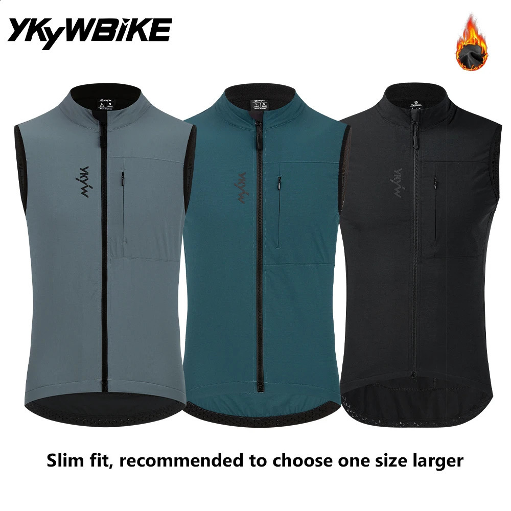 YKYWBIKE Cycling Vest Winter Autumn Waterproof Windproof Men's Bicycle Thermal Windbreaker Road Bike Gilet MTB Cycling Clothing 260916