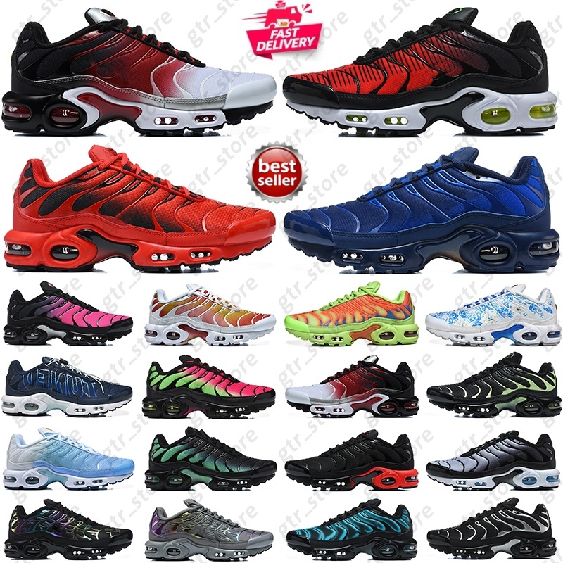 2026 Designer Tn Plus tns Running Shoes Men Women Triple White Black Sky Blue Gradient Pure Platinum tns Tennis Breathable Mens Trainers outdoor Spo