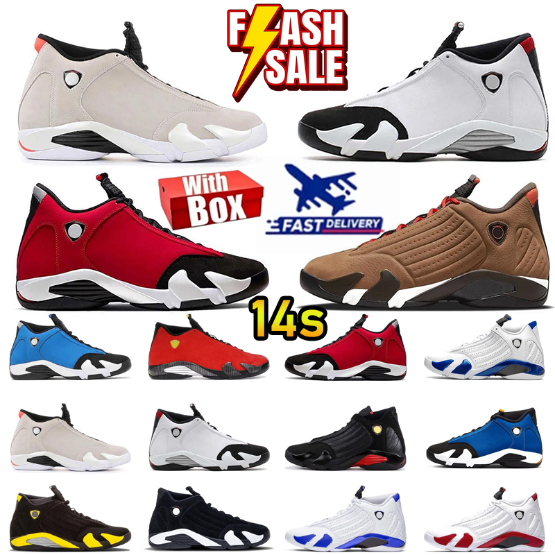 With Box 14 14s Designer Basketball Shoes Candy Cane Ginger Desert Sand Laney Blue Sports Sneakers Trainers Men Women 40-47