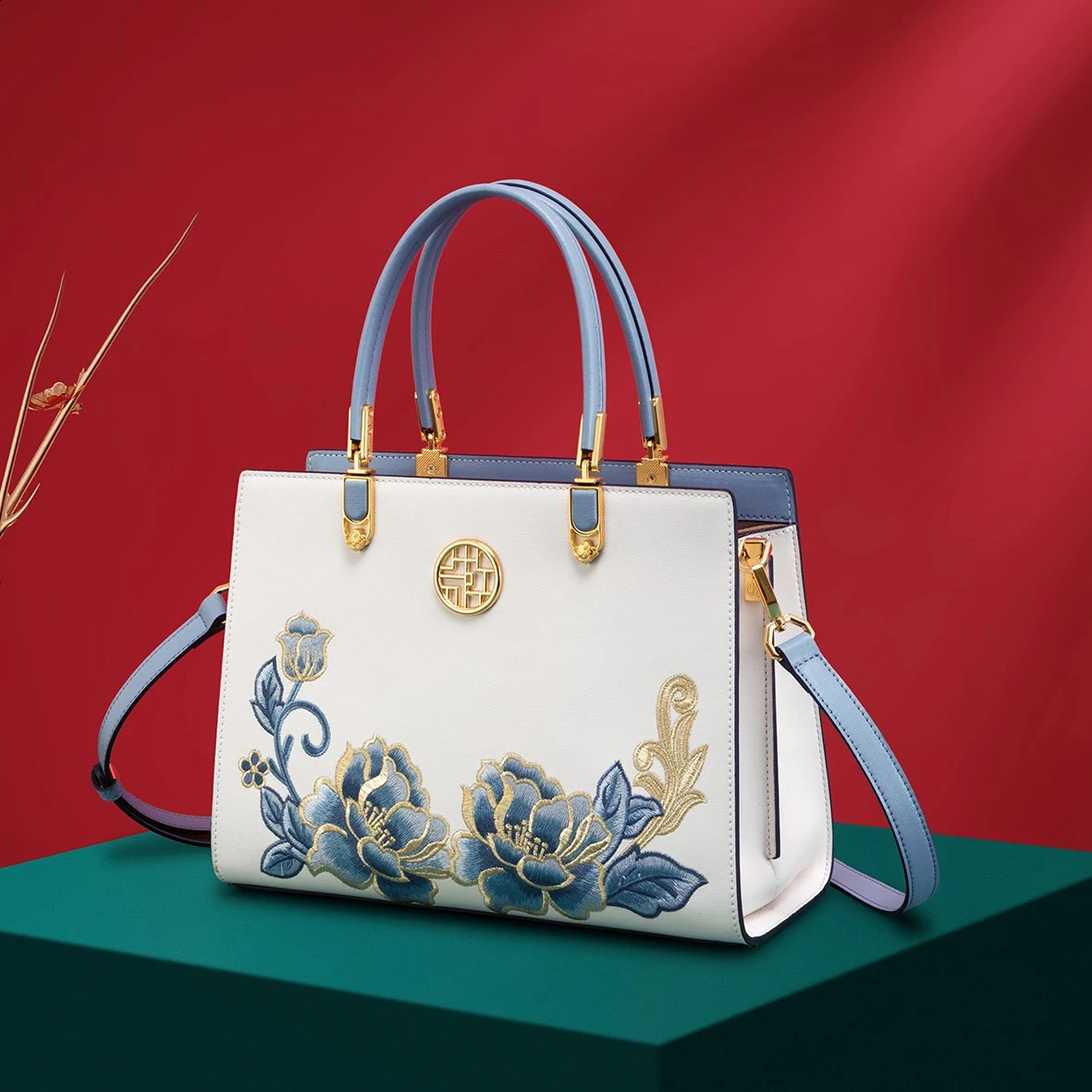 Rowone Handbags Chinese Embroidery Handbag Fashion Crossbody Bag Vintage National Style Shoulder Bag for Women Elegant Mom Bag 260916