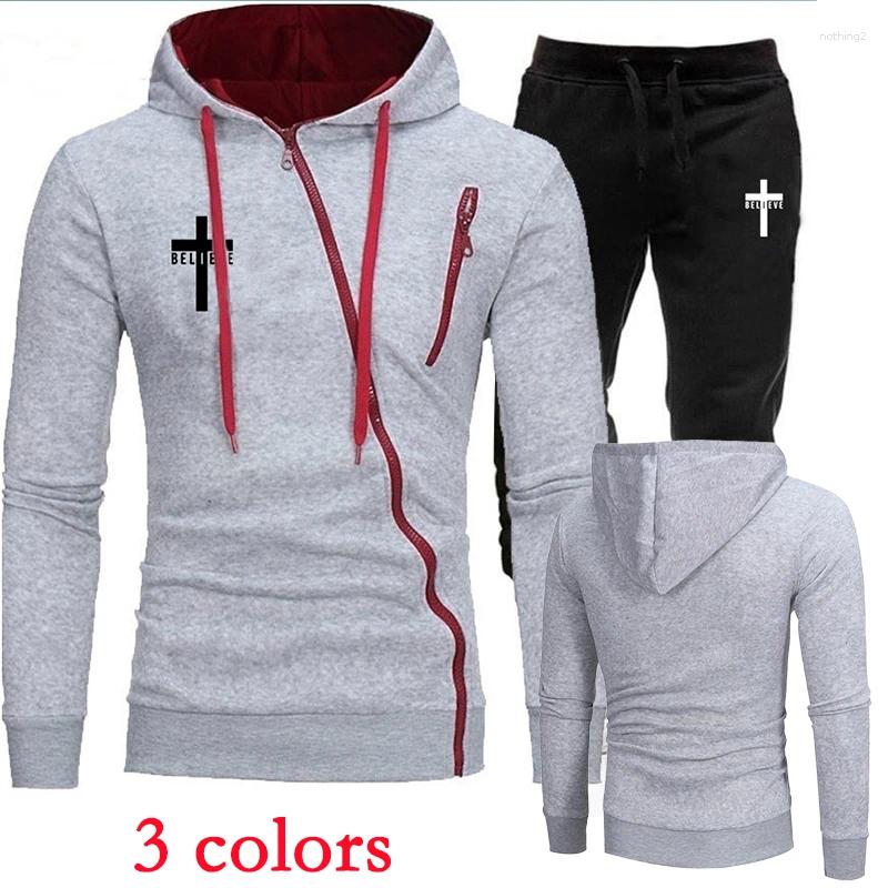 Men's Tracksuits Trend High-quality Personality Hoodie Sweatshirt Sports Pullover Jacket Zipper Coat S-4XL 3 Colors