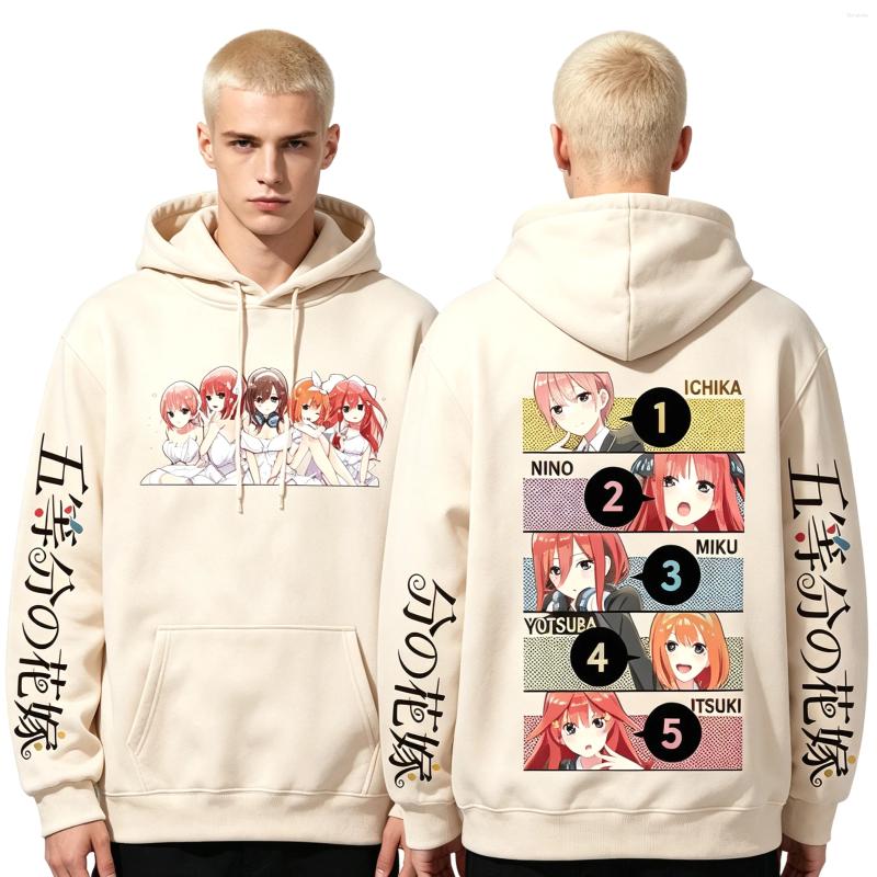 Men's Hoodies Anime The Quintessential Quintuplets Sweatshirts Unisex Casual Gothic Cotton Oversized Sweatshirt Loose Cozy And Versatile