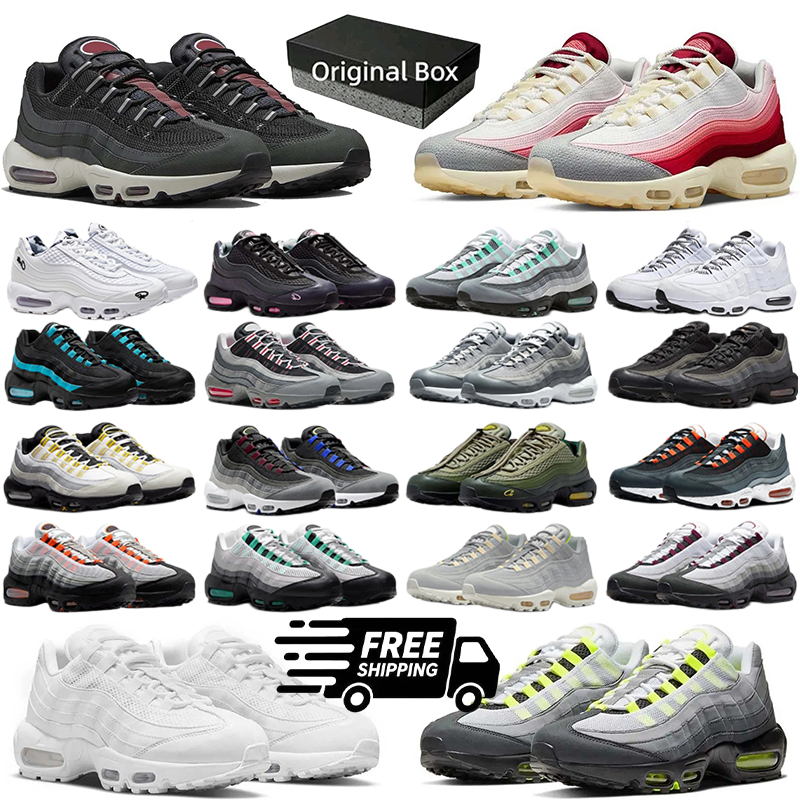 Designer 95 95s sneakers Running Shoes Triple Black White Silver Tour Yellow Aegean Storm Sequoia Pink Beam Cool Grey Men woman training shoes casua