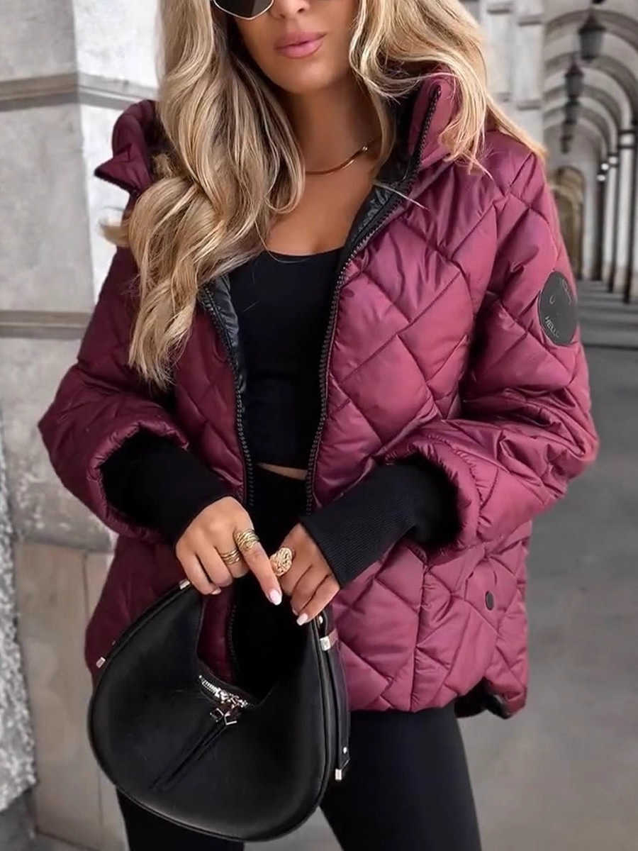 Women Autumn Jacket Winter Quilted Fashion Casual Hooded Short Coat New in Outerwear Solid Pocket Outdoor Female Cotton Coat H260917