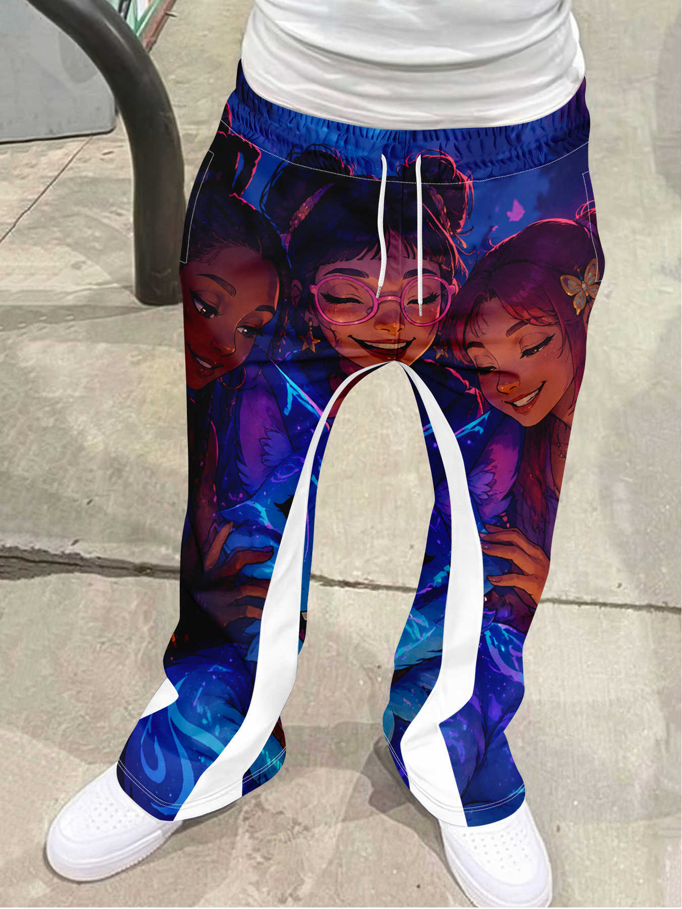Hip Skate Street Hop Flared Sweatpants Men Women Retro Loose Mid Rise 3D Graphic Print Sport TrousersT260917