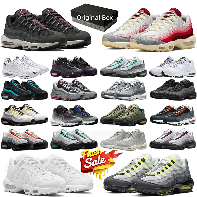free shipping with box 95s running shoes designer mens trainers Neon Grey Gradient Hyper Turquoise Sketch Stadium Green women men outdoor sports sne