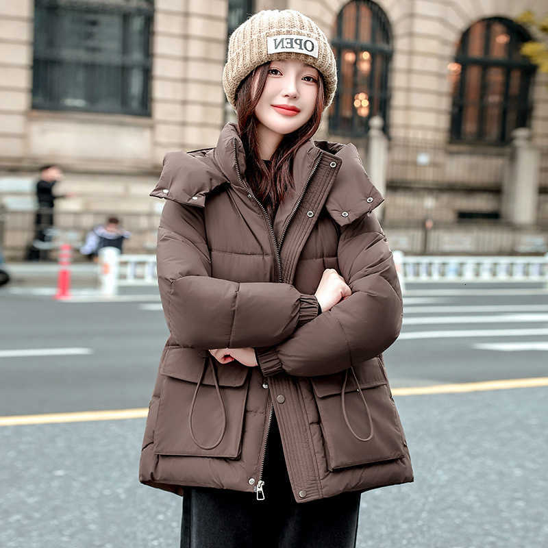 Warm New Women Parkas Thicke Cotton-padded Clothes Korean Loose Autumn Winter Hooded Down Cotton Jacket Female Outerwear H260917