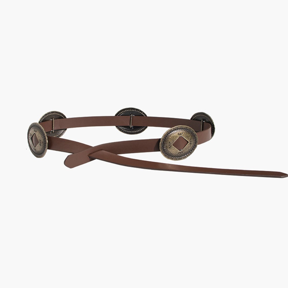 Stylish PU Leather Women's Width High-End Feel Fashion Versatile Design Summer Style Thin Belt Daily Wear W260917