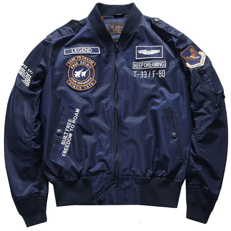 Men's Spring Tactical Army MA-1 Flight Bomber Jacket Male Baseball Varsity College Pilot Air Force Autumn Outwear Coats 26Y0917