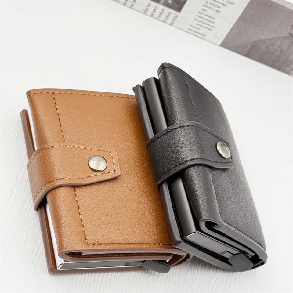Fashion Men's New Wallet Anti Thief Rfid Holder Retro Multifunctional Slim Cardholder Automatic Pop-up WalletsT260917
