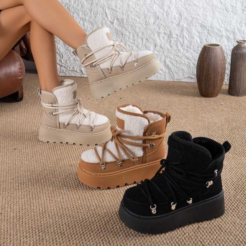 Ankle Boots Winter For Women Platform Antiskid Waterproof Ski Boots Female Boots Size 36-42 D260917