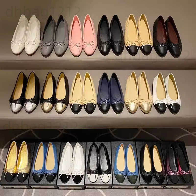 2025 Spring/Summer new collection round-toe shallow-cut flat ballet flats for work featuring a bow detail and a beaded design T260917