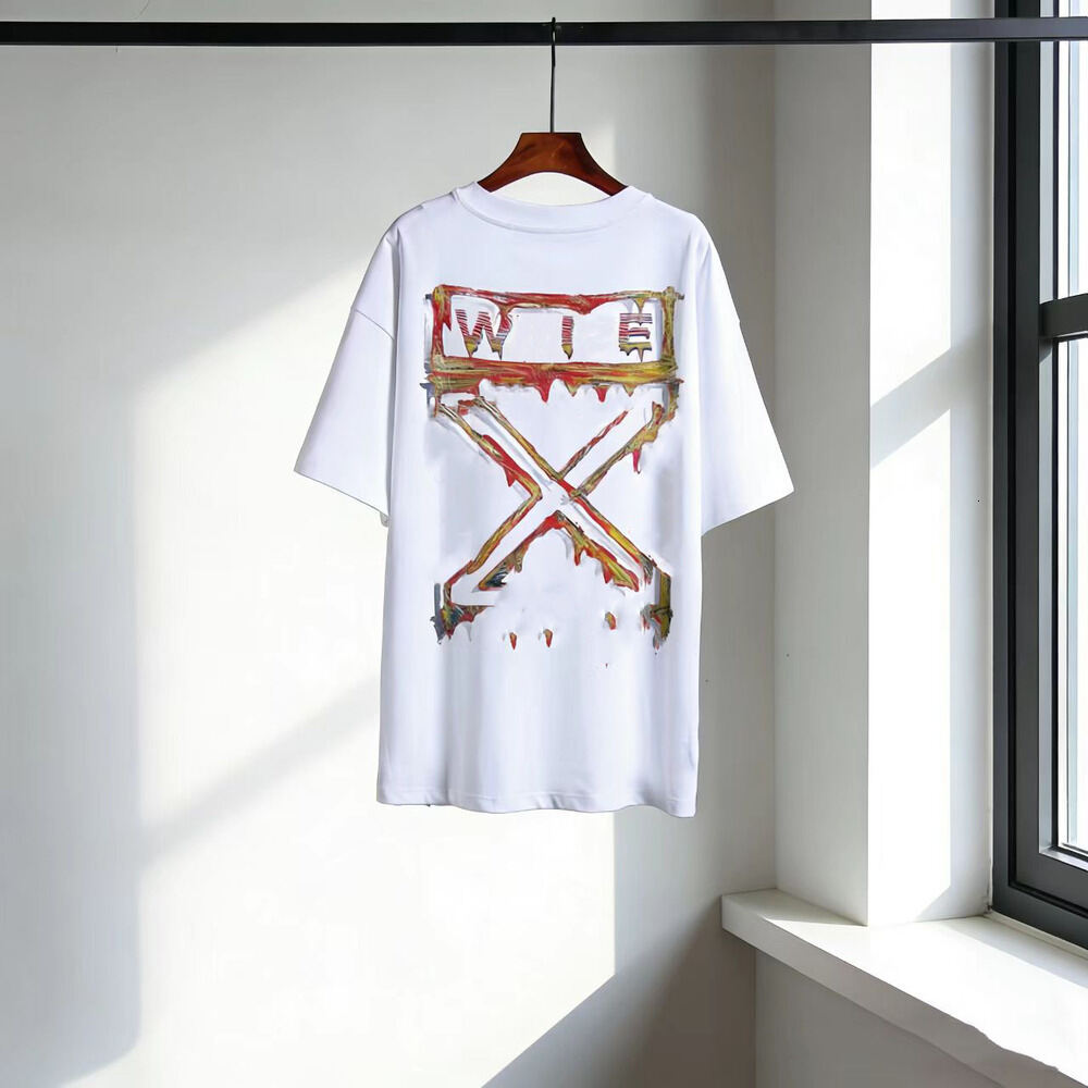 Off White T Shirt Designer Shirts Brand Off Whitemen T Shirts Top Quality Cotton Short Sleeve Offwhite T Shirt Simple Arrow Letter Print Summer Casu