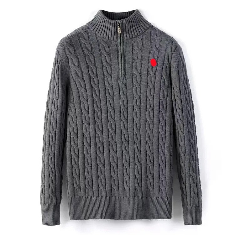 Mens Designer RalfLoren Sweater Women Polo Quarter Zip Mens Designer Jumpers for Men Polo Sweater Knitted Sweater Pullover Lg Sleeve Cott Cardigan W