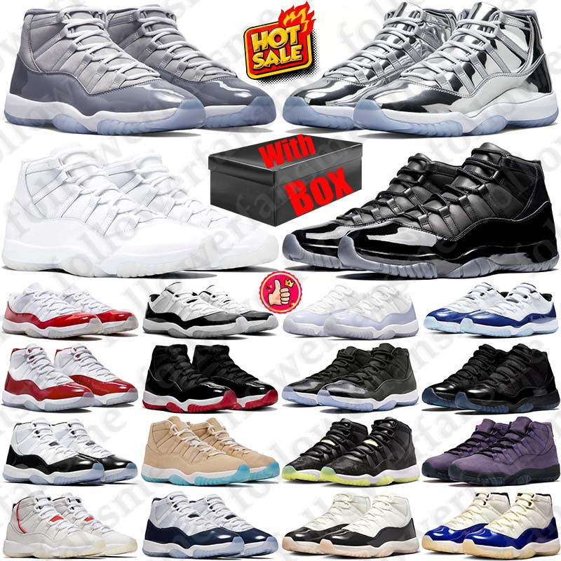 Free Shipping With Box Basketball 11 11s lows Shoes Designer Sport sneakers Gamma Blue for shoe mens womens Space Jam high UNC d h gate Cool Grey br