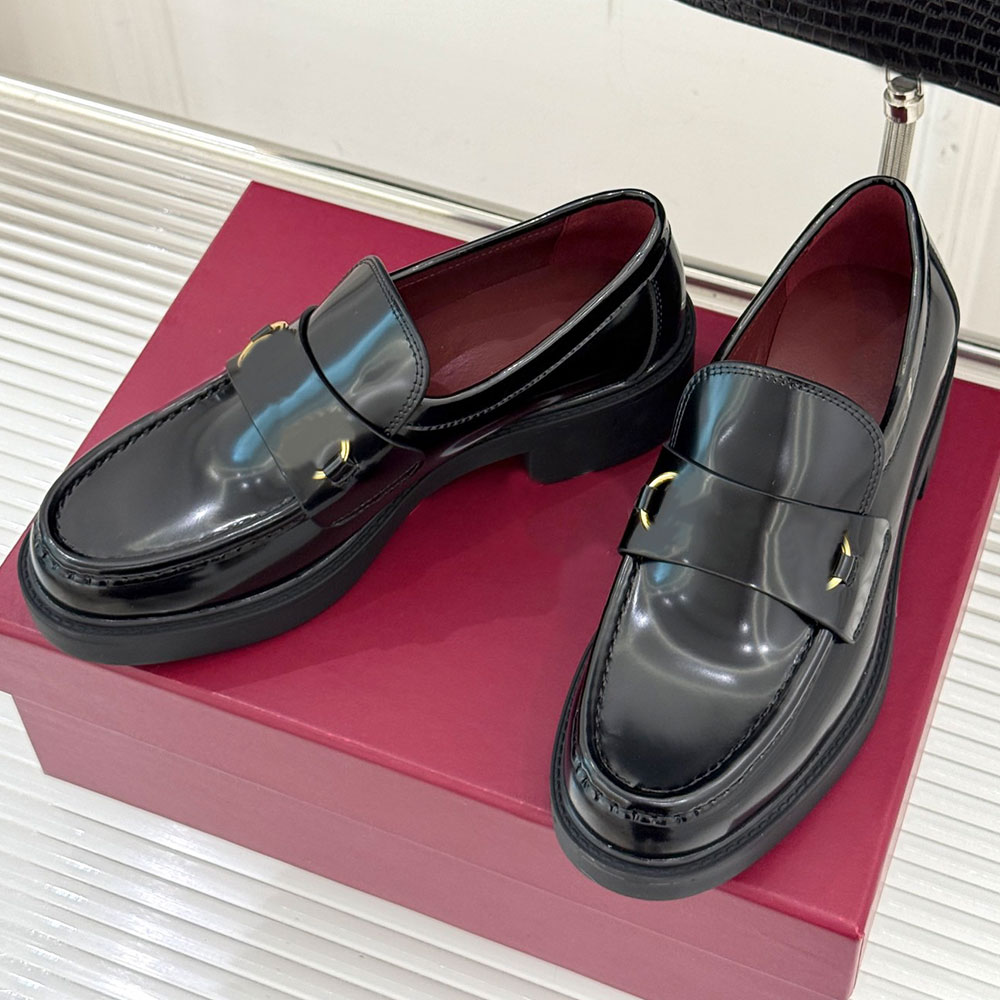 Designer Horsebit loafer Luxury Soft Leather Loafers 853321 Outdoor Retro Style Womens Loafer Classic High Quality Brand Loafer Height 3.5cm Rubber