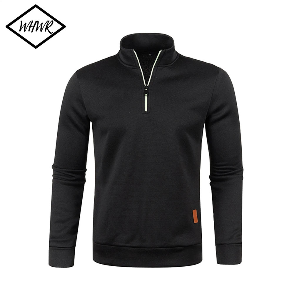 Men Sweatshirts Spring Thicker PulloverHalf Zipper Pullover for Male Hoody Man Sweatshir Autumn Solid Color Turtleneck Sweaters 260917