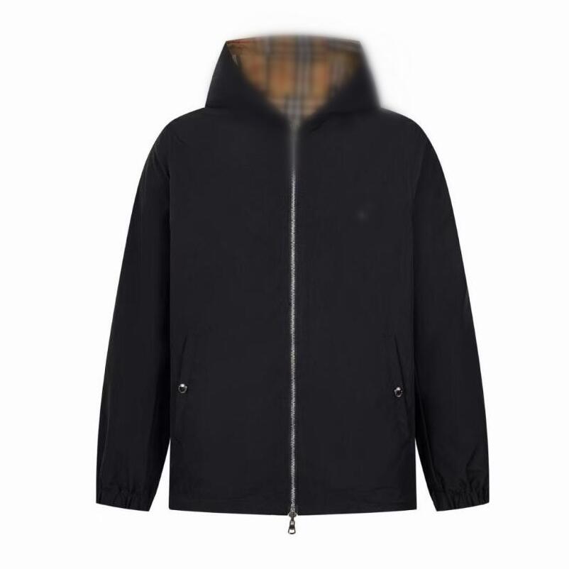 Men's Hooded Jackets Casual Style Streetwear Zippe Two-sided Jackets Fashion Outwear Long Sleeve Designer Coats
