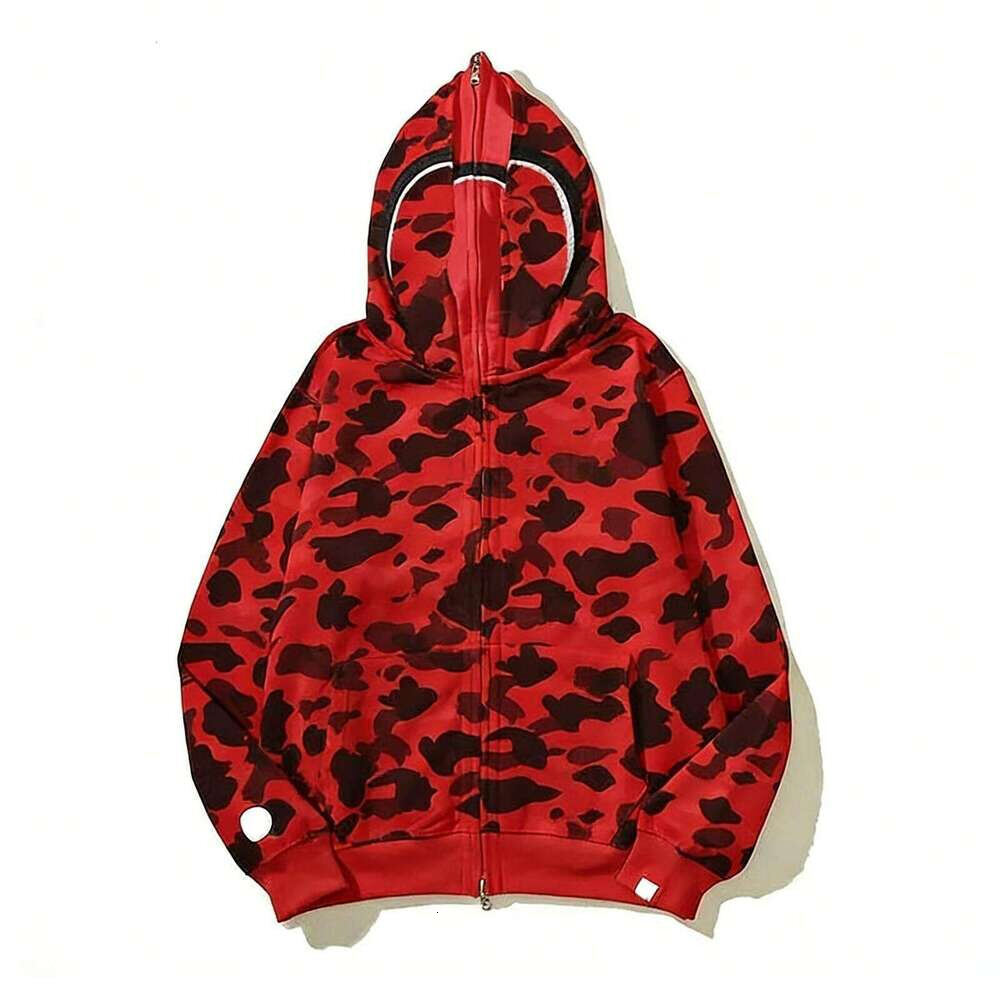 bathing ape Shark Mens Designer hoodie Full Zip Up Jackets Men Women Sweet Wear Camouflage Pattern hoodie Sweatshirts Male Colors Womens Ape Clothe