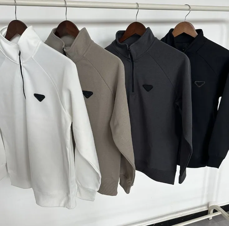 Luxury Mens Sweatshirt Pullover Man Streetwear Jumper Long Sleeve Pure Cotton Jumpers Hooded coats overcoat Knitted Tops Solid Knitting Clothes