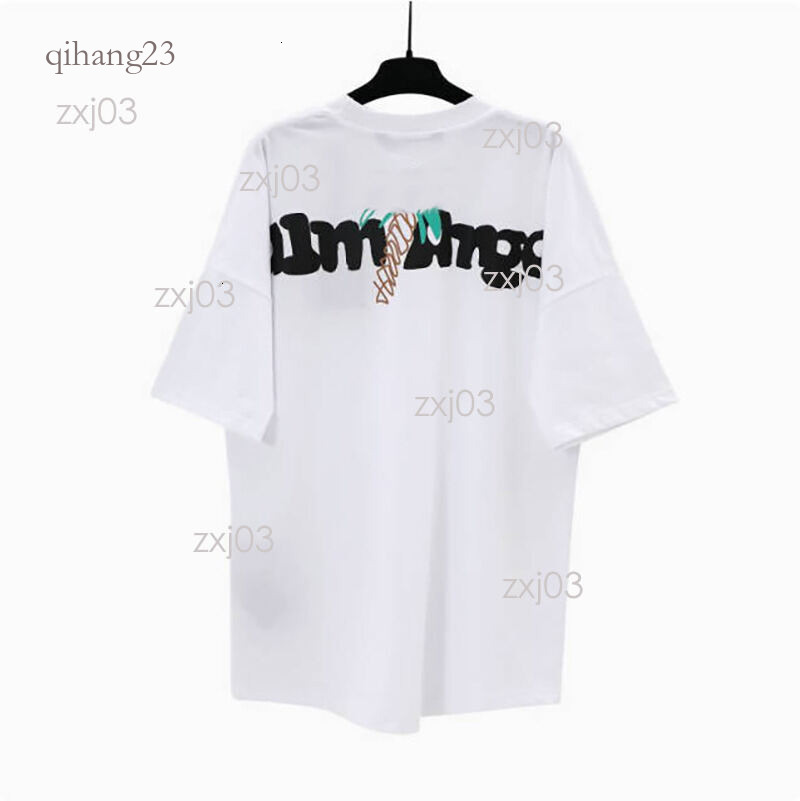 Palm Tshirt Men Designer Luxury Women Clothes Loose Half Sleeve Round Neck Palm Tshirt Letter Printed Solid Color Cotton Breathable Angelstshirt Shi