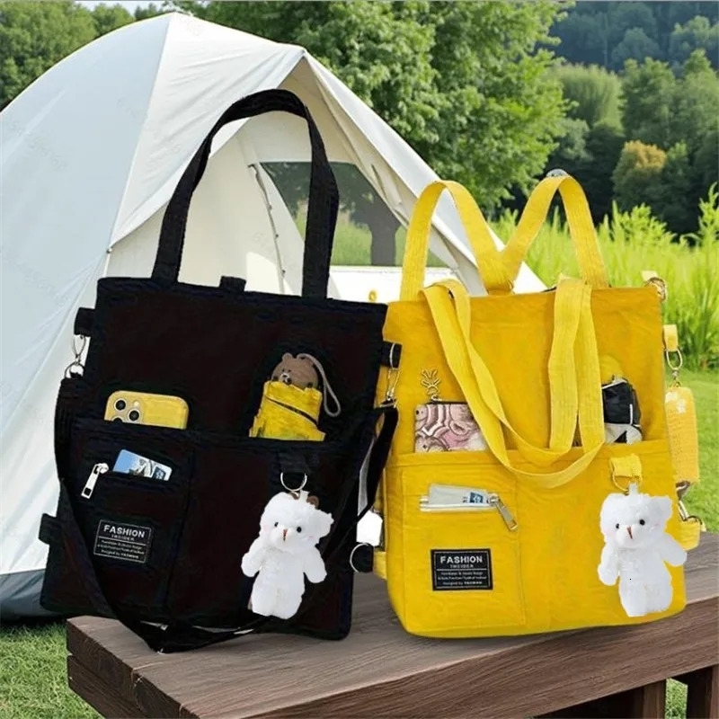 Campus Cute Canvas Handbag Casual Tote Bag Large Capacity Shoulder Bags for Student Backpack Handbags Cross Body y260915