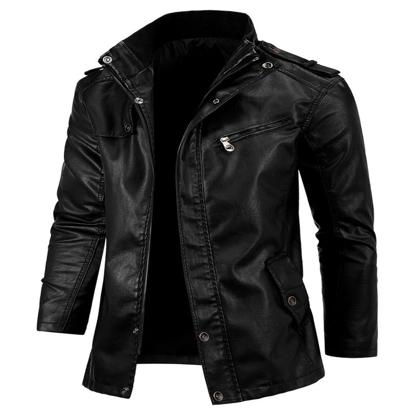Men Long Coat Autumn Fashion Warm Pocket Leather Jacket Winter Casual England Style Vintage Parkas 260916