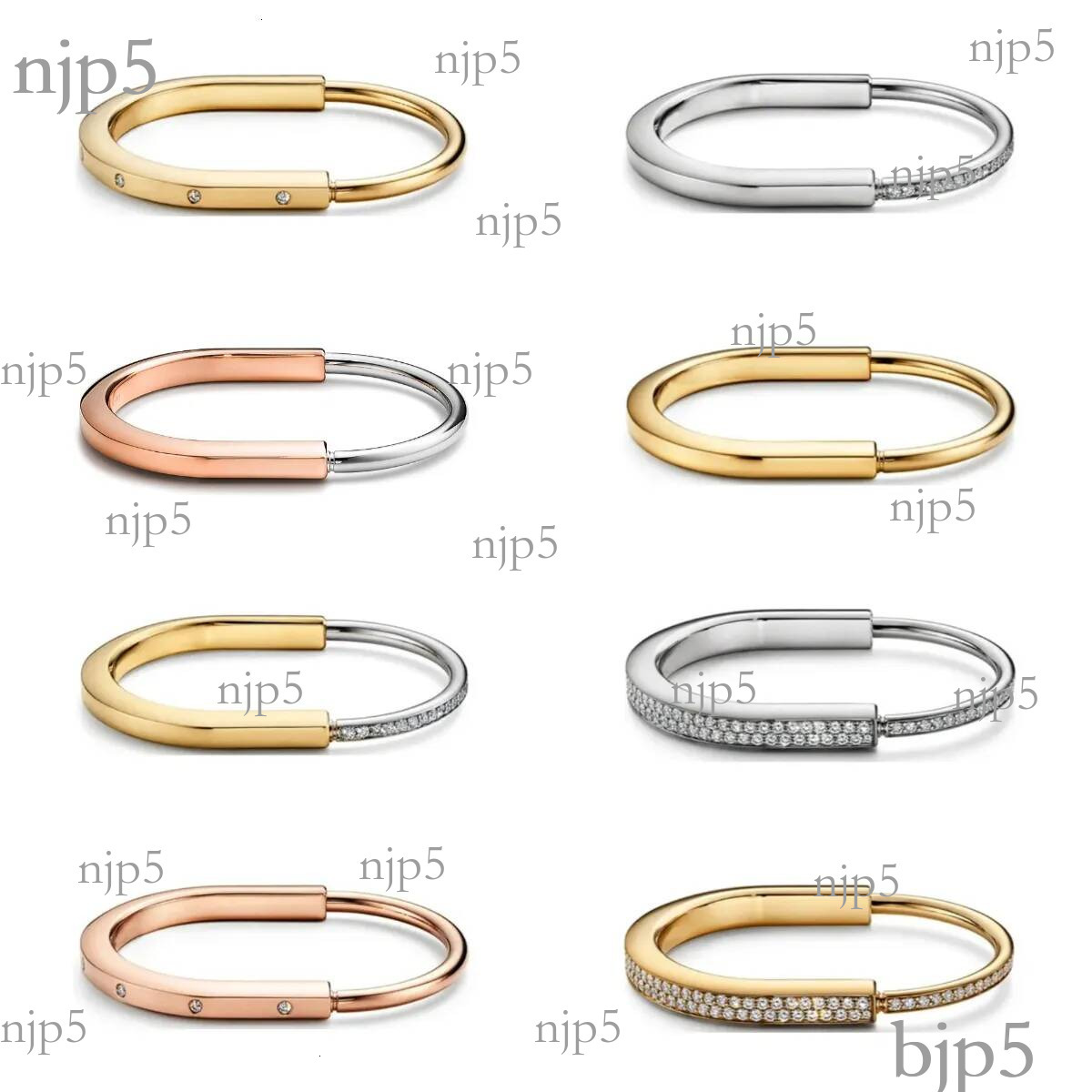 2026 men luxury jewelry women 18K Gokd Plated heavy stainless steel lock bracelets size 17 bangle designer bracelet diamond gifts