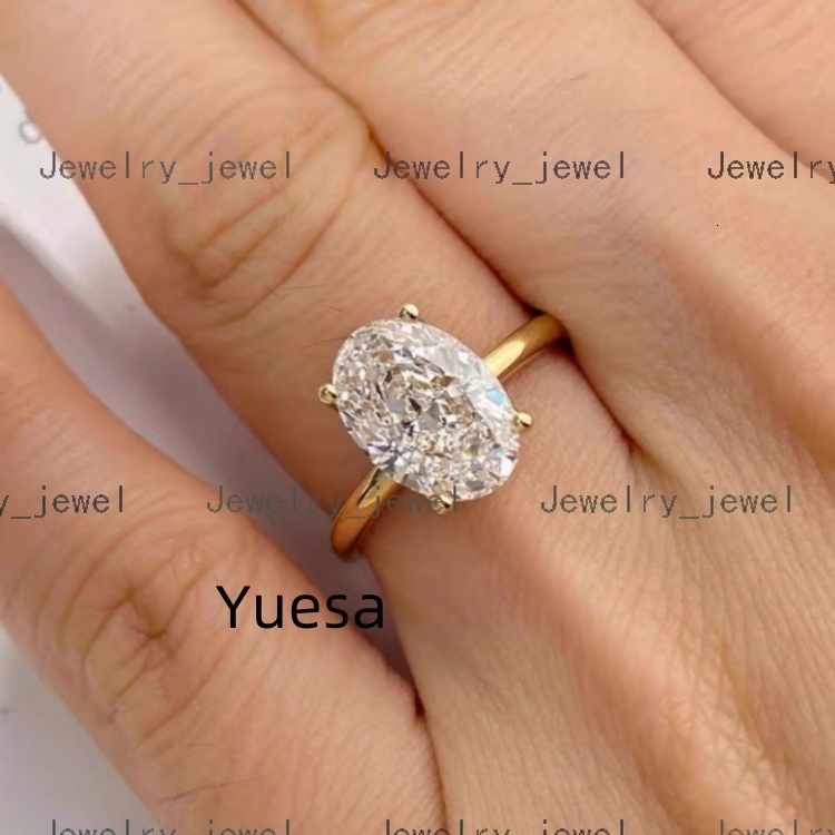 Women's High-End Lab-Grown Diamond Rings Fashionable and Simple Style Custom-Made in 18K 14K 10K 9K Gold
