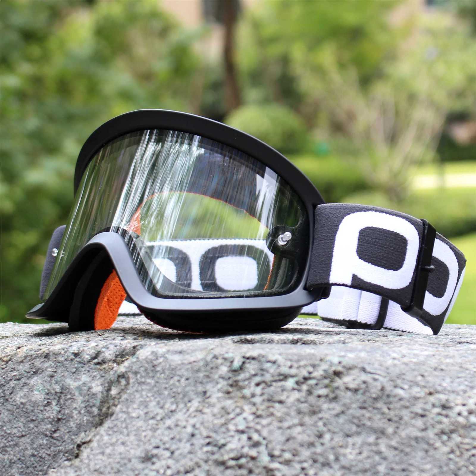 Motorcycle POC Vintage Double-layer Anti-fog Leather Goggles Folding Cruiser Sunglasses MTB Moto Safety Glasses for Cruising N260916