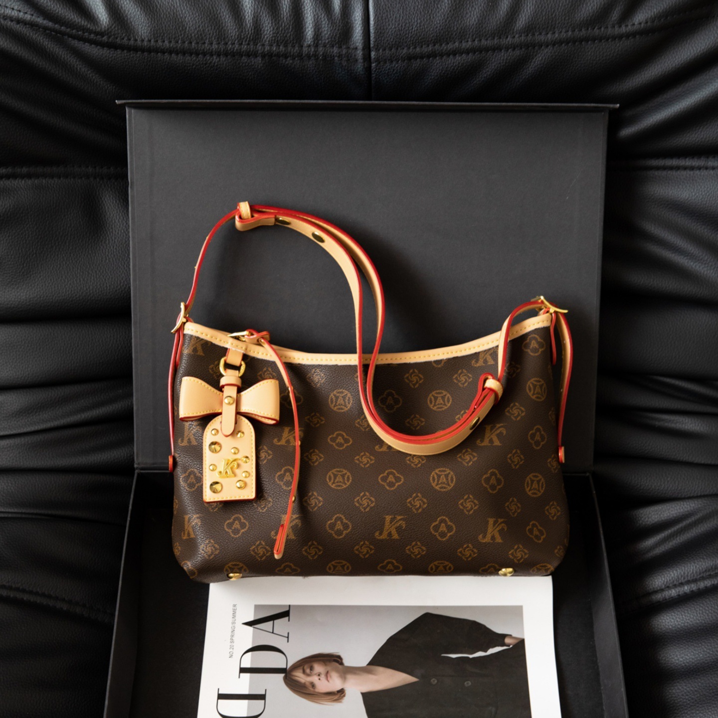 Luxury Brand Designer High-quality Casual Crossbody Bag For New Style With Classic Old-style Pattern And Retro Style, Large Capacity, Single Shoulde