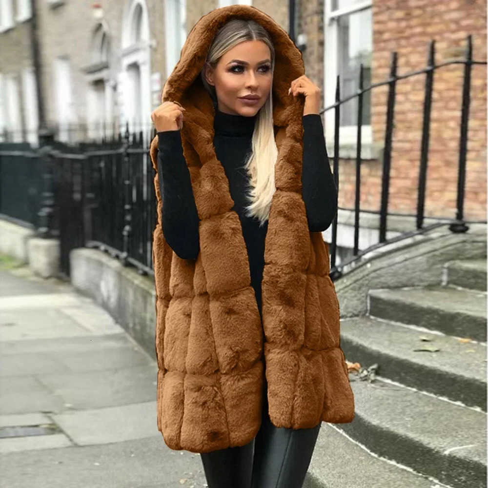 Turndown Women Parkas Hooked Sleeveless Collar Coat Cardigan Covered Button Pockets Round Neck Solid Color Loose Casual H260917