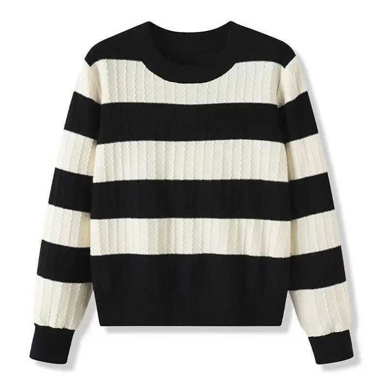 Women's Loose Long Slve round Neck Knitted Sweater Autumn Winter Warm Base Layer Shirt Comfortable Midweight Color S2609179R5X