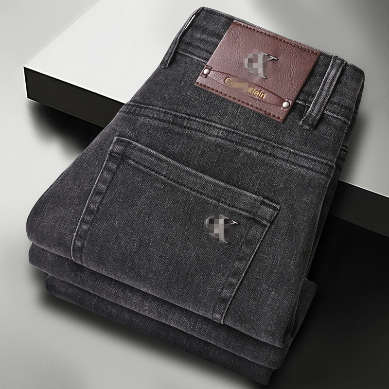 Designer 2026 Autumn/Winter Gray Denim Pants For Men, Slim Fit, Slightly Tapered, Stretchy, Lightweight, Luxurious, And A Popular High-End 5684