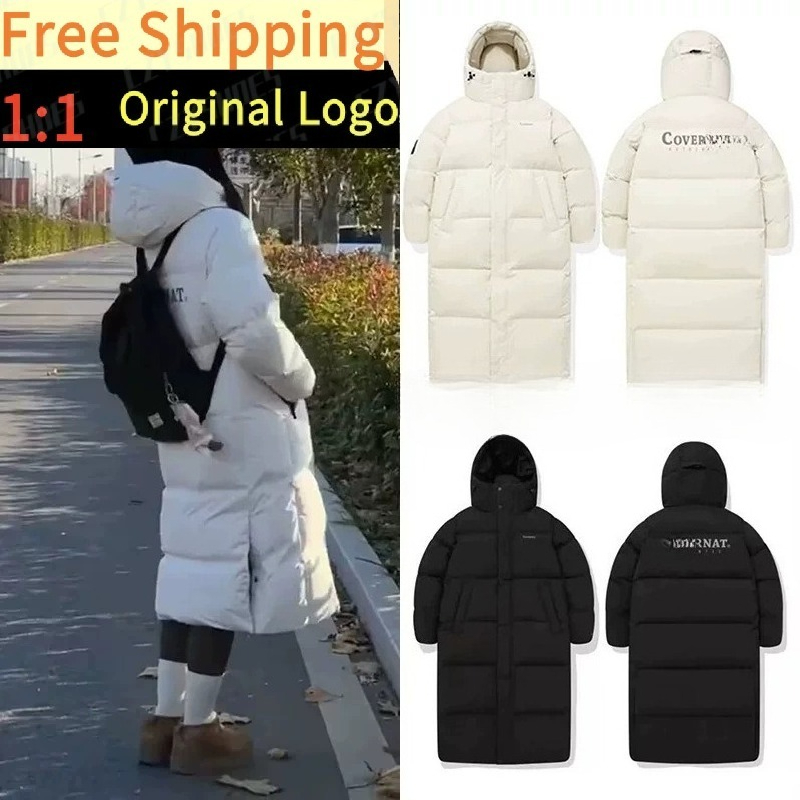 High-quality Korean Coverna.T classic long down jacket, unisex winter thick insulated hooded coat labbu02